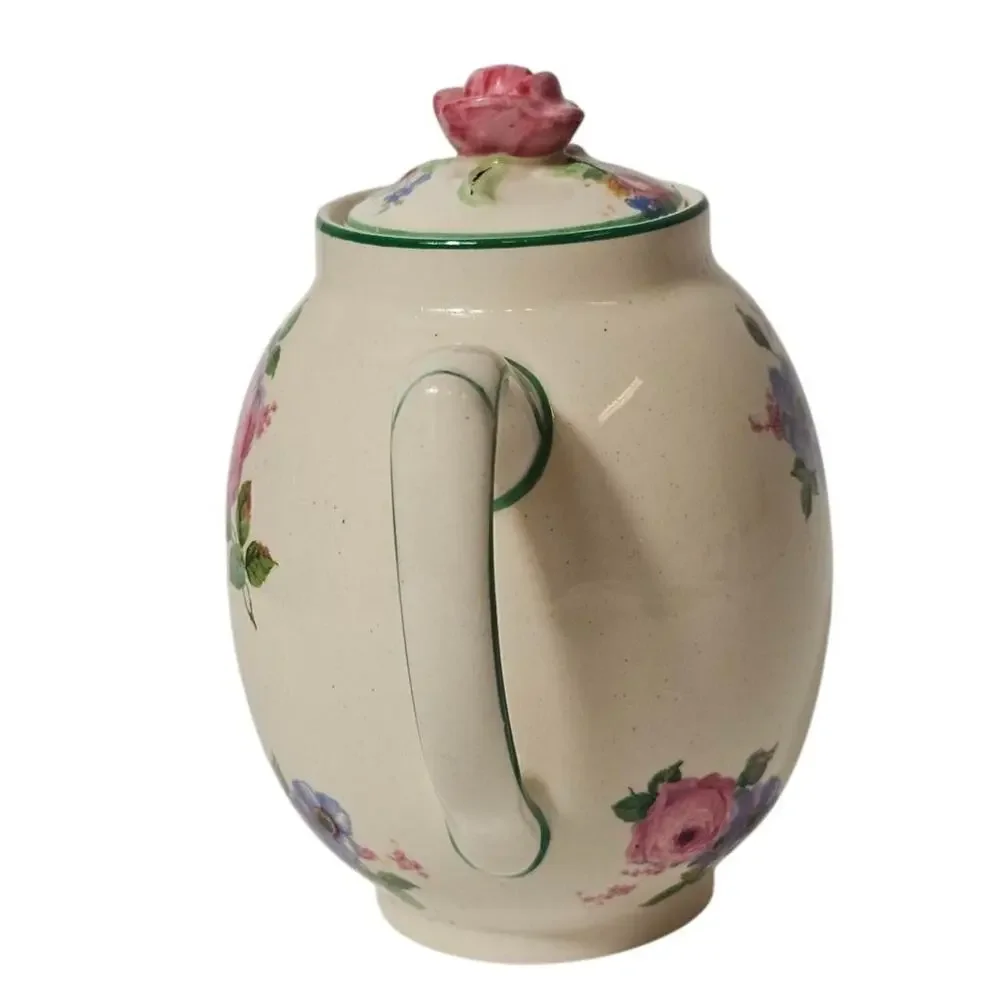 1940s-50s Fondeville Ambassador Ware England Mini Teapot Rose Finial